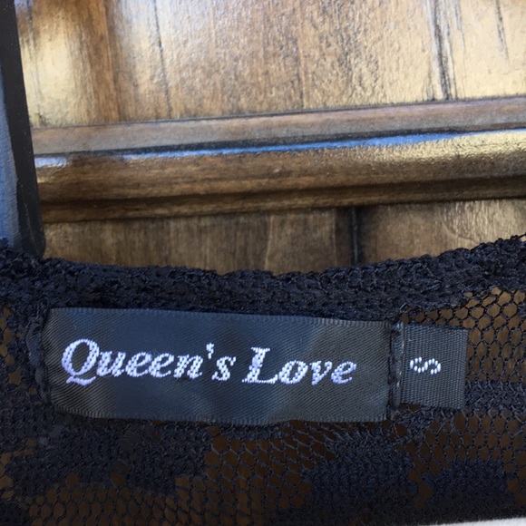 Queens Love Black Lace Dress S - Picture 7 of 7